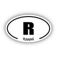 thumbnail image 1 of Running R Oval Bumper Sticker 3M Vinyl Decal 3 in x 5 in, 1 of 3