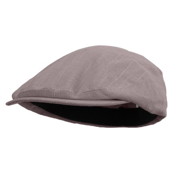 Running Rabbit Icon Embroidered Big Size Men's Linen Ivy Cap - Charcoal XL-2XL