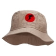thumbnail image 1 of Running Rugby Logo Embroidered Pigment Dyed Bucket Hat - Khaki OSFM, 1 of 5