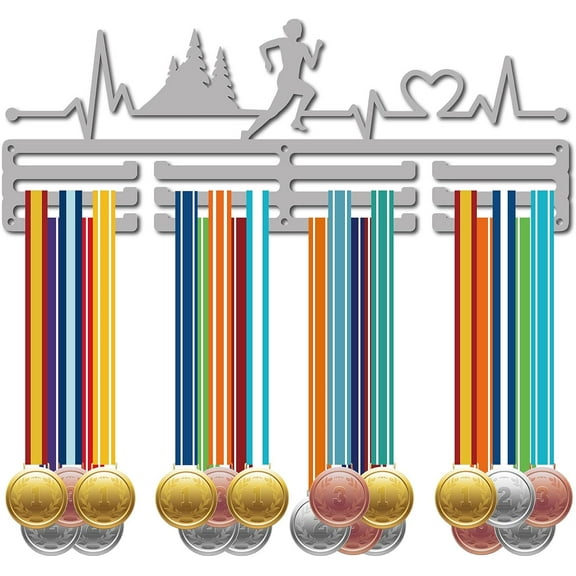 Running Run Medal Hanger Display Medal Holder Rack Sports Metal Hanging Athlete Awards Iron Wall Mount Decor over 60 Medals