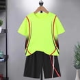thumbnail image 1 of Running Sets for Teens Boys Size 3-14 Quick-Dry 2 Piece Athletic Workout Outfits Kids Short Sleeve T-Shirts and Shorts Gym Track Suits, 1 of 5