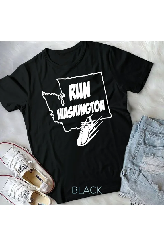 Running Shirt, Run Washington, and Runners Themed Graphic Design Unisex T-Shirt