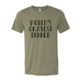 thumbnail image 1 of "Running Shirt, World's Okayest Runner, Unisex, Sublimation T, Gift For Runner, Running Apparel, Soft Bella Canvas, Gift For Him, Run Tee, Heather Olive, LARGE", 1 of 1