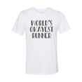 thumbnail image 1 of "Running Shirt, World's Okayest Runner, Unisex, Sublimation T, Gift For Runner, Running Apparel, Soft Bella Canvas, Gift For Him, Run Tee, White, LARGE", 1 of 1