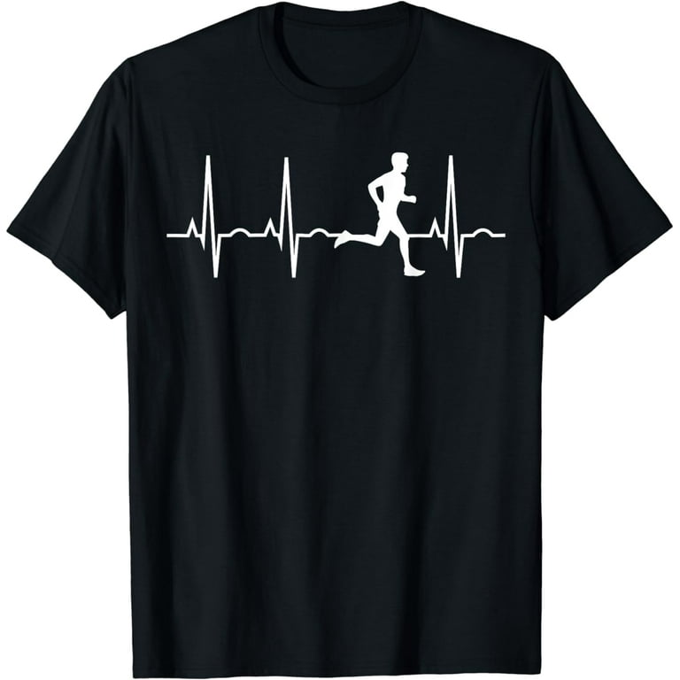 Running Shirt For Men - Runners Heartbeat Gift T-Shirt Running Shirt For Men - Runners Heartbeat Gift T-Shirt