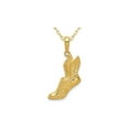 thumbnail image 1 of Gem & Harmony Running Shoe Pendant Necklace in 14K Yellow Gold for Women, 1 of 5