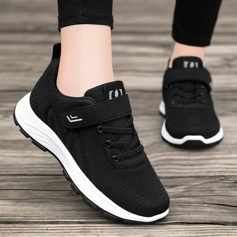 Running Shoes for Women Fashion Sneakers Shoes for Women Sneakers Sneakers ladies fashion solid color non four seasons Black 40 Walmart