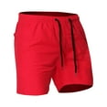 thumbnail image 1 of Running Shorts For Men, Men's Swim Trunks Beach Shorts Sports Shorts Bathing Suit Boardshorts Swimwear Surfing Red, 1 of 5