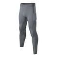 thumbnail image 1 of Running Shorts Mens Running Basketball Base Training Compression Pants Fitness Stretch Leggings Mens Casual Pants Light Gray S, 1 of 7
