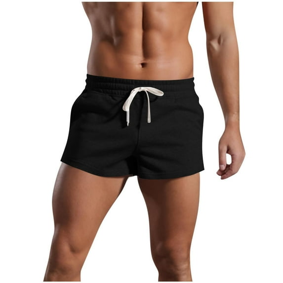 Running Shorts Qiggri Men Casual Fashion Solid Shorts With Pocket Elastic Waist Short Pants Mens Gym Shorts