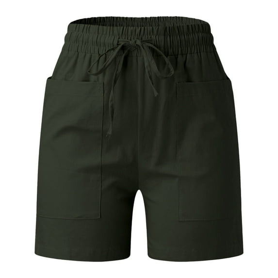 Running Shorts for Women, Plus Size Shorts for Women,Women's Casual Summer Loose Fit Shorts with Pockets Comfortable Elastic Waist Plus Size Drawstring Design for Everyday Wear