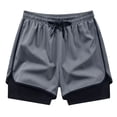 thumbnail image 1 of Women Summer Shorts Women's Two Layer Athletic Shorts Flowy Fit Secure Inner Lightweight Running and Workout Partner for Sports Dark Gray XXL, 1 of 6