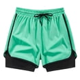 thumbnail image 1 of Women's Shorts Women's Two Layer Athletic Shorts Flowy Fit Secure Inner Lightweight Running and Workout Partner for Sports Light Green S, 1 of 6