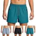 thumbnail image 1 of lcziwo Running Shorts for Men Classic Fit Outdoor Drawstring Hiking Shorts with Zipper Pockets Beach Fishing Holiday Work Shorts Black S, 1 of 10