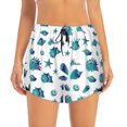 thumbnail image 1 of Running Shorts for Women, Conch Dark Green Workout Athletic Shorts with Pockets, Lounge Yoga Shorts Women, 1 of 7