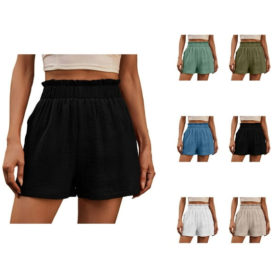 Running Shorts for Women Elastic Waist Pockets Loose Fit Breathable Yoga Gym Active Sports Workout Athletic Shorts