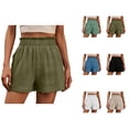 thumbnail image 1 of Running Shorts for Women Elastic Waist Pockets Loose Fit Breathable Yoga Gym Active Sports Workout Athletic Shorts, 1 of 6