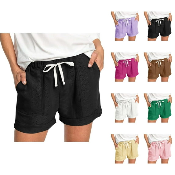 Running Shorts for Women Eyelet Breathable Moisture Wicking Loose Fit Yoga Gym Active Sports Workout Athletic Shorts