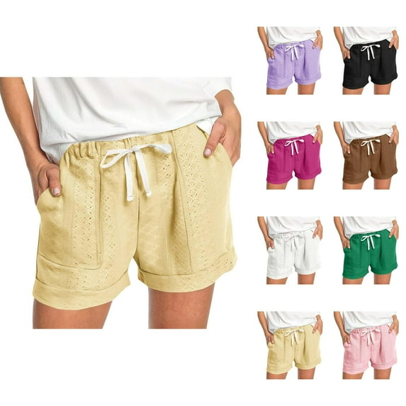 Running Shorts for Women Eyelet Breathable Moisture Wicking Loose Fit Yoga Gym Active Sports Workout Athletic Shorts