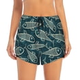 thumbnail image 1 of Running Shorts for Women, Fish Style Workout Athletic Shorts with Pockets, Lounge Yoga Shorts Women, 1 of 7