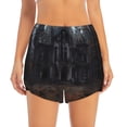thumbnail image 1 of Running Shorts for Women, Gloomy Mansion Forest Scene Workout Athletic Shorts with Pockets, Lounge Yoga Shorts Women, 1 of 7