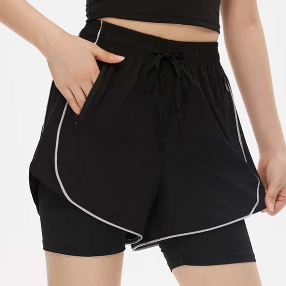 Running Shorts for Women High Waist Tummy Control Shorts with Pockets Gym Workout Sports Yoga Swim Short Cycling Soft Comfort Power Stretch Tights