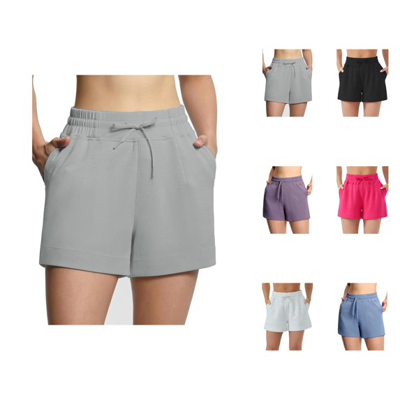 Running Shorts for Women Loose High Waist Lace Up Pockets Breathable Yoga Gym Active Sports Workout Athletic Shorts