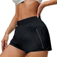 thumbnail image 1 of Running Shorts for Women,Quick Dry Athletic Sports Shorts Workout Gym Shorts with Zip Pocket Black S, 1 of 7