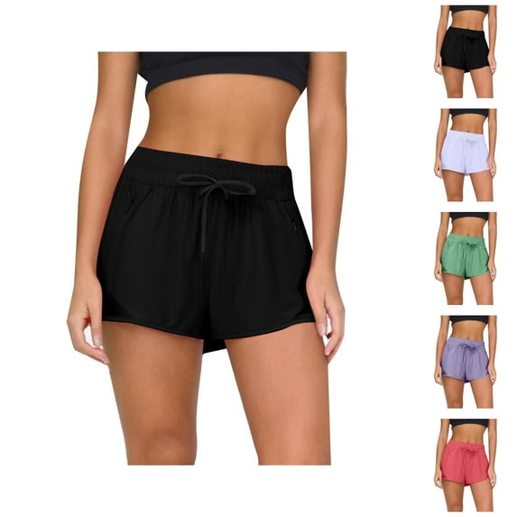 Running Shorts for Women Summer Loose Fit Quick Drying Moisture Wicking Yoga Gym Active Sports Workout Athletic Shorts