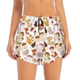 thumbnail image 1 of Running Shorts for Women, cartoon mushroom Workout Athletic Shorts with Pockets, Lounge Yoga Shorts Women, 1 of 7