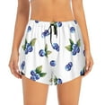 thumbnail image 1 of Running Shorts for Women, funny Blueberries pattern Workout Athletic Shorts with Pockets, Lounge Yoga Shorts Women, 1 of 7