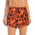 thumbnail image 1 of Running Shorts for Women, halloween pumpkins spider web Workout Athletic Shorts with Pockets, Lounge Yoga Shorts Women, 1 of 7