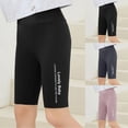 thumbnail image 1 of Running Shorts with Bike Liner Girls Biker Shorts Kids Cotton Elastic High Waist Short Leggings for Yoga Dance Athletic Shorts Comfort 5-14 Years, 1 of 5