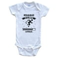 thumbnail image 1 of Running Skills Loading Funny Running Baby Bodysuit, 3-6 months white, 1 of 4