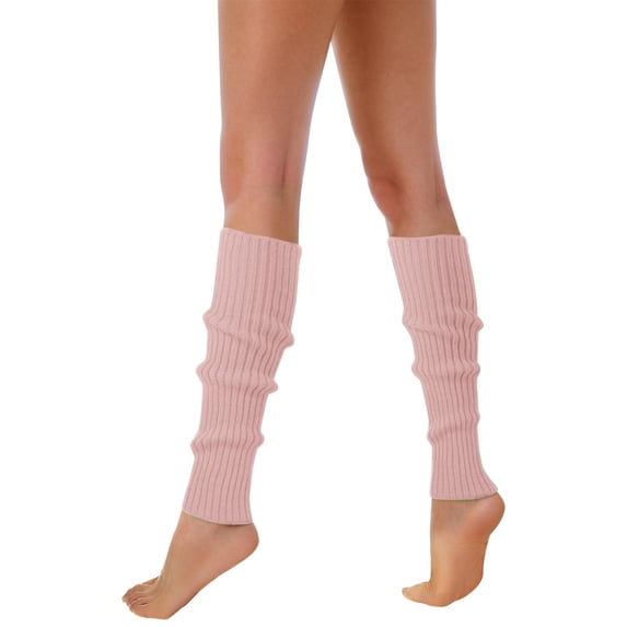 Running Socks Womens Leg Warmers Neon Ribbed Leg Socks Stylish Wool Knitted Sock Sleeves Pink Womens Socks One Size