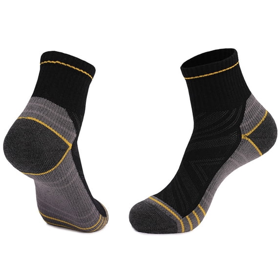 Running Socks for Men Ankle Moisture-Wicking Non-Slip Casual Color Block Breathable Athletic Workout Cycling Crew Sock