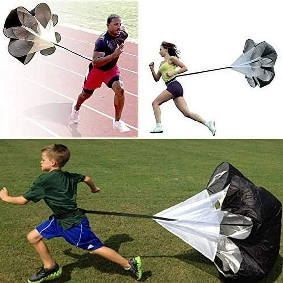 Running Speed Chute Resistance Parachute 57 inch Training Parachute Umbrella Sprint Power Soccer Trainer Fitness Agility Ladder Speed Training Parachute for Runner,Football, Soccer