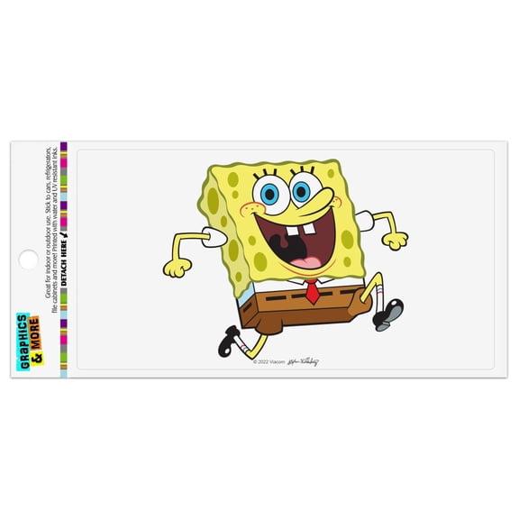 Running SpongeBob Automotive Car Refrigerator Locker Vinyl Magnet