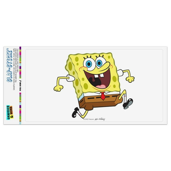 Running SpongeBob Automotive Car Window Locker Bumper Sticker
