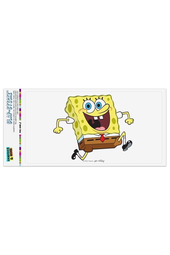 Running SpongeBob Automotive Car Window Locker Bumper Sticker