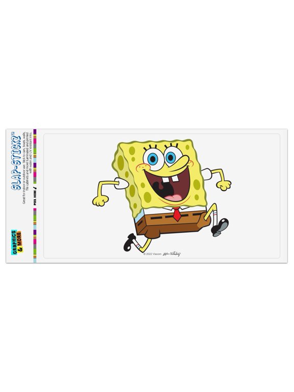 Running SpongeBob Automotive Car Window Locker Bumper Sticker