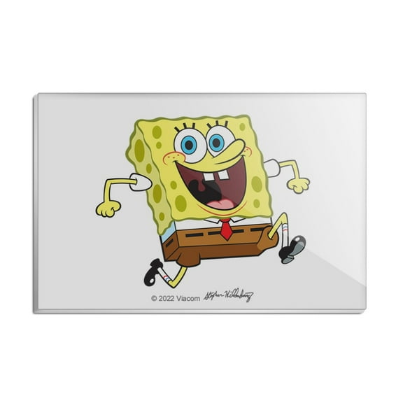 Running SpongeBob Rectangle Acrylic Fridge Refrigerator Magnet