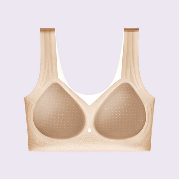 Running Sport Bras for Women Seamless Wireless Bralettes Womens Push Up Lightly Lined Breathable Tshirt Bra