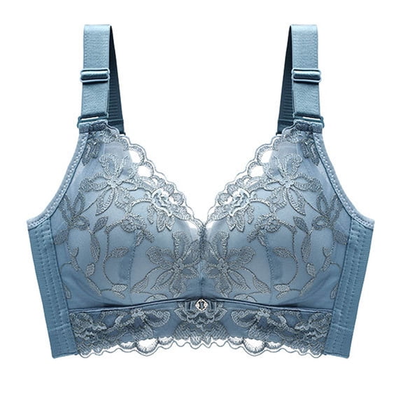 Running Sports Bras for Women Sports Bras Wireless Bras Wireless Bras Wire-Free Style W-1447 , Plus Size Sports Bras Blue m