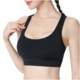 thumbnail image 1 of Running Sports Bras for Women Seamless Bra Feature V-Neck Padded Bra Style W-850 Black XXL, 1 of 4