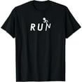 thumbnail image 1 of Running Stick Figure Humor Graphic for Runners Tee T Shirt Top Short Sleeve Round Neck Black S-5XL, 1 of 5