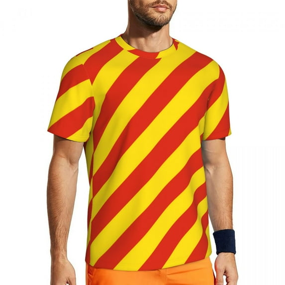 Running T-Shirt For Man Tiger Stripe Striped T Shirts Hip Hop Green Black Lines Summer Tee