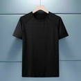 thumbnail image 1 of Running T-Shirts for Men Plus Size L-4X Short Sleeve Big & Tall Tees Tops Athletic Workout Casual Solid Pullover Slim Stretchy Cooling Shirts, 1 of 8