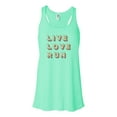 thumbnail image 1 of "Running Tank Top, Live Love Run, Soft Bella Canvas, Sublimation, Gift For Runner, Athletic Clothes, Runner Tank, Running Apparel, Retro, Mint , LARGE", 1 of 1