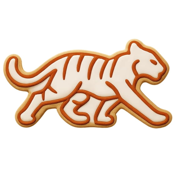 Running Tiger Cookie Cutter & Stamp - 4x2.4 Fun Kitchen Baking